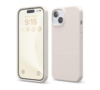 elago Funda Silicona Líquida Compatible con iPhone 15, Silicona Premium, Funda Protectora Cuerpo Completo [Estructura A Prueba de Golpes 4 Capas], Forro Microfibra Suave Antiarañazos (Piedra)