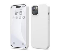 elago Funda Silicona Líquida Compatible con iPhone 15, Silicona Premium, Funda Protectora Cuerpo Completo [Estructura A Prueba de Golpes 4 Capas], Forro Microfibra Suave Antiarañazos (Blanco)