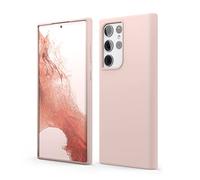 elago Funda Silicona Líquida Compatible con Samsung Galaxy S22 Ultra Case (6.8"), Silicona Premium, Protección Completa - Carcasa de 3 Capas, Prueba de Golpes, Microfibra Antiarañazos (Arena Rosa)