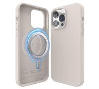 elago Funda Silicona Magnética Compatible con iPhone 14 Pro MAX Case (6,7"), Compatible con MagSafe Accesorios de Todos, Imanes Incorporados, Silicona Líquida Premium, Carcasa Protectora (Piedra)