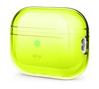 elago Funda Transparente para Apple AirPods Pro 2.ª Generación | Carcasa Protectora, Antigolpes, Cinta de Gel Incluida, Carga Inalámbrica, Menor Amarilleamiento (Neon Amarillo)