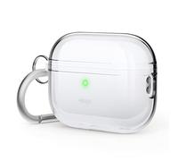 elago Funda Transparente para Apple AirPods Pro 2.ª Generación | Carcasa Protectora con Llavero, Antigolpes, Cinta de Gel Incluida, Carga Inalámbrica, Antiamarilleamiento (Transparente)