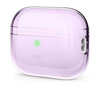 elago Funda Transparente para Apple AirPods Pro 2.ª Generación | Resistente a Golpes, Cinta Adhesiva de Gel Incluida, Carga Inalámbrica, Menor Amarilleamiento (Lavanda)