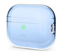 elago Funda Transparente para Apple AirPods Pro 2.ª Generación | Resistente a Golpes, Cinta Adhesiva de Gel Incluida, Carga Inalámbrica, Menor Amarilleamiento (Azul Turquesa)