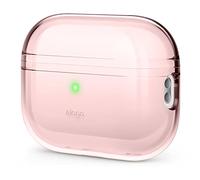 elago Funda Transparente para Apple AirPods Pro 2.ª Generación | Resistente a Golpes, Cinta Adhesiva de Gel Incluida, Carga Inalámbrica, Menor Amarilleamiento (Rosa Encantador)
