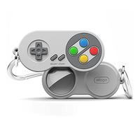 elago Funda W5 Compatible con Apple AirTag - Protección contra Caídas, Llavero con Mosquetón, Diseño clásico para Consola de Juegos Portátil, Dispositivo de Seguimiento no Incluido (Gris Claro)