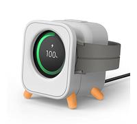 elago GWT5 Soporte de Carga Compatible con Samsung Galaxy Watch 8, 8 Classic, 7, 6 Series, and 5 Series, Diseño de Altavoz Clásico, Modo Nocturno [Cable de Carga No Incluido] (Gris Claro)