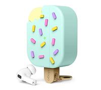 elago - Carcasa de Helado Compatible con AirPods Pro 2, Compatible con AirPods Pro 2ª generación, mosquetón Incluido, admite Carga inalámbrica, protección Completa (Menta)
