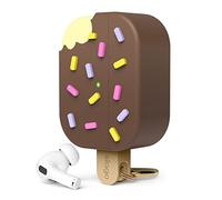 elago Helado Funda Compatible con Apple AirPods Pro 2 - Compatible con AirPods Pro 2ª Generación Funda, Mosquetón Incluido, Soporta Carga Inalámbrica, Protección Total (Chocolate)