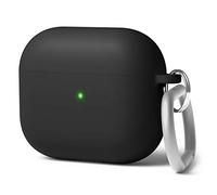 elago Híbrida Líquida Funda con Mosquetón Compatible con AirPods 3, Protección de Estructura de Triple Cap (Negro)