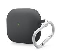 elago Liquid Hybrid Funda Compatible con AirPods 4 Funda - Compatible con Funda AirPods 4, Protección de Triple Capa, Incluye Llavero, Carga Inalámbrica, Resistente a Golpes (Negro)