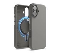 elago Product Image Funda Magnética de Silicona Líquida para iPhone 16 (6,1") - Compatible con MagSafe, Antigolpes, Delgada, Acabado Suave al Tact (Gris Medio)