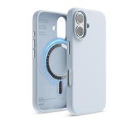 elago Product Image Funda Magnética de Silicona Líquida para iPhone 16 (6,1") - Compatible con MagSafe, Antigolpes, Delgada, Acabado Suave al Tact (Azul Claro)