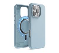 elago Product Image Funda Magnética de Silicona Líquida para iPhone 16 Pro (6,3") - Compatible con MagSafe, Antigolpes, Delgada, Acabado Suave al Tact (Azul Alpino)