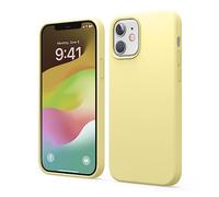 elago Silicona Líquida Funda Compatible con iPhone 12 Case y Compatible con iPhone 12 Pro Case (6.1"), Silicona Premium, Protección Funda Protectora 3 Tapas Estructura (Amarillo)