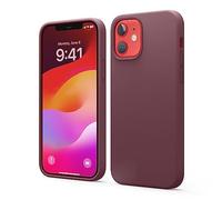 elago Silicona Líquida Funda Compatible con iPhone 12 Case y Compatible con iPhone 12 Pro Case (6.1"), Silicona Premium, Protección Funda Protectora 3 Tapas Estructura (Bordeos)