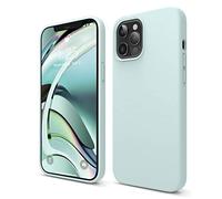 elago Silicona Líquida Funda Compatible con iPhone 12 Pro MAX Case (6.7"), Silicona Premium, Protección Funda Protectora 3 Tapas Estructura (Menta)