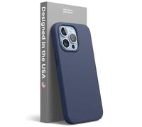 elago Silicona Líquida Funda Compatible con iPhone 13 Pro Case (6.1"), Silicona Premium, Protección Completa - Prueba de Golpes, Anti-Arañazos Revestimiento de Microfibra Suave (Azul Oscuro)