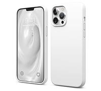 elago Silicona Líquida Funda Compatible con iPhone 13 Pro MAX Case (6.7"), Silicona Premium, Protección Completa - Prueba de Golpes, Anti-Arañazos Revestimiento de Microfibra Suave (Blanco)