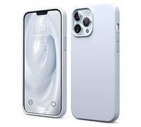 elago Silicona Líquida Funda Compatible con iPhone 13 Pro MAX Case (6.7"), Silicona Premium, Protección Completa - Prueba de Golpes, Anti-Arañazos Revestimiento de Microfibra Suave (Azul Claro)