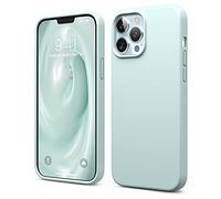 elago Silicona Líquida Funda Compatible con iPhone 13 Pro MAX Case (6.7"), Silicona Premium, Protección Completa - Prueba de Golpes, Anti-Arañazos Revestimiento de Microfibra Suave (Menta)