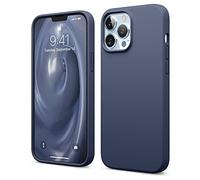 elago Silicona Líquida Funda Compatible con iPhone 13 Pro MAX Case (6.7"), Silicona Premium, Protección Completa - Prueba de Golpes, Anti-Arañazos Revestimiento de Microfibra Suave (Azul Oscuro)