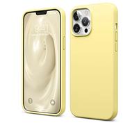 elago Silicona Líquida Funda Compatible con iPhone 13 Pro MAX Case (6.7"), Silicona Premium, Protección Completa - Prueba de Golpes, Anti-Arañazos Revestimiento de Microfibra Suave (Amarillo)
