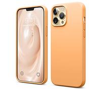 elago Silicona Líquida Funda Compatible con iPhone 13 Pro MAX Case (6.7"), Silicona Premium, Protección Completa - Prueba de Golpes, Anti-Arañazos Revestimiento de Microfibra Suave (Naranja)