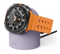 elago Soporte de Carga Compatible con Samsung Galaxy Watch 8, 8 Classic, 7, Ultra, 6 Series, and 5 Series, Modo Soporte Nocturno, Gestión de Cables [Cable de Carga No Incluido] (Lavanda Gris)