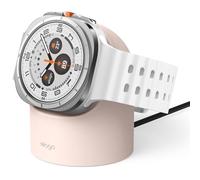 elago Soporte de Carga Compatible con Samsung Galaxy Watch 8, 8 Classic, 7, Ultra, 6 Series, and 5 Series, Modo Soporte Nocturno, Gestión de Cables [Cable de Carga No Incluido] (Rosa)