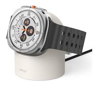 elago Soporte de Carga Compatible con Samsung Galaxy Watch 8, 8 Classic, 7, Ultra, 6 Series, and 5 Series, Modo Soporte Nocturno, Gestión de Cables [Cable de Carga No Incluido] (Piedra)