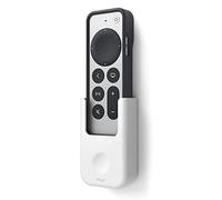 elago Soporte para Control Remoto Compatible con Apple TV 4K Siri Remote 3rd (2022) & 2nd Generación - Adhesivo Fuerte Reutilizable u Opciones de Montaje con Tornillos, Montaje en Pared [Blanco]