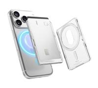 elago Tarjetero Magnético Deslizante para iPhone 17/16/15/14/13/12 | Compatible con MagSafe, Cartera Segura para Teléfono, Policarbonato Transparente Duradero, Uso Práctico (Transparente)