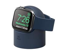 elago W2 Soporte de Carga Compatible con Apple Watch Series 11/10/9/8/7/6/5/4/3/2/1/Ultra3/Ultra2/Ultra/SE3/SE2/SE (49/46/45/44/42/41/40/38 mm) - Modo Soporte Nocturno [Sin Cargador] (Azul Oscuro)