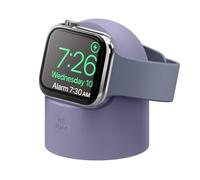 elago W2 Soporte de Carga Compatible con Apple Watch Series 11/10/9/8/7/6/5/4/3/2/1/Ultra3/Ultra2/Ultra/SE3/SE2/SE (49/46/45/44/42/41/40/38 mm) - Modo Soporte Nocturno [Sin Cargador] (Lavanda Gris)