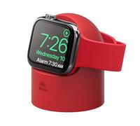 elago W2 Soporte de Carga Compatible con Apple Watch Series 11/10/9/8/7/6/5/4/3/2/1/Ultra3/Ultra2/Ultra/SE3/SE2/SE (49/46/45/44/42/41/40/38 mm) - Modo Soporte Nocturno [Sin Cargador] (Rojo)