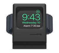 elago W3 Soporte de Carga Compatible con Apple Watch 10/9/8/7/6/5/4/3/2/1/Ultra 2/Ultra/SE 2/SE (49mm 46mm 45mm 44mm 42mm 41mm 40mm 38mm) - Compatible con Modo Mesilla Noche (Negro)