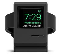 elago W3 Soporte para Cargador de Apple Watch, Admite Modo Reloj de Mesa | Compatible con Soporte para Cargador de Apple Watch, Modo Reloj de Mesa, Diseño Retro, Nostalgia, Elegante (Negro)