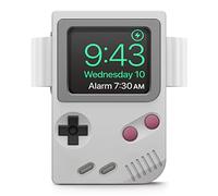 elago W5 Soporte de Carga Compatible con Apple Watch Serie 10/9/8/7/6/5/4/3/2/1/Ultra 2/Ultra/SE 2/SE (49mm 46mm 45mm 44mm 42mm 41mm 40mm 38mm) - Compatible con Modo Mesilla Noche (Gris Claro)