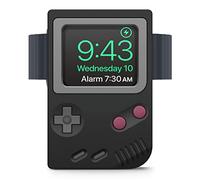 elago W5 Soporte de Carga Compatible con Apple Watch Serie 10/9/8/7/6/5/4/3/2/1/Ultra 2/Ultra/SE 2/SE (49mm 46mm 45mm 44mm 42mm 41mm 40mm 38mm) - Compatible con Modo Mesilla Noche (Negro)