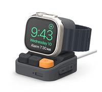 elago W9 Soporte Compatible con Apple Watch Serie 10/9/8/7/6/5/4/3/2/1/Ultra 2/Ultra/SE 2/SE (49mm 46mm 45mm 44mm 42mm 41mm 40mm 38mm), Compatible con Galaxy Watch Serie 7/6/5/Ultra (Gris Oscuro)