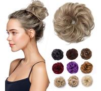 Elailite Moño Postizo de Pelo 16# Rubio Arenoso, Moños Postizos Coleteros Coleta Postiza Coletas Extensión de Coletero para Mujer Cabello Accesorios 35g