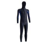Elaineeu Traje de neopreno con capucha para hombre, traje de buceo para hombre, 3 mm, cálido, traje de invierno a prueba de frío, traje de surf húmedo, overol de esnórquel para mujer (L)