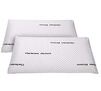 elalmacendelcolchon Pack de 2 Almohadas Viscoelástica Modelo Carbono Perforada, Máxima Adaptabilidad, Blanca - 60 cm - Otras Medidas Disponibles