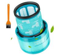 Elalove Filtro de repuesto con cepillo para aspiradoras inalámbricas compatibles V11/V15, filtración HEPA, material ABS resistente, verde