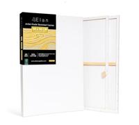 Elan Lienzos estirados de 60 x 90 cm, 4 lienzos A1 para pintura al óleo de 380 g/m², lienzo grande de triple imprimación para pintar, lienzos de pintura al óleo 60 x 90 cm