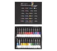 Elan Set Acuarelas Profesionales, 24 Set de Acuarelas en Tubo de 12 ml, Pintura de Acuarela Liquida, Kit Pintura Acuarela en Tubo