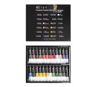 Elan Set Pintura Gouache en Tubos, 24 Set de Pinturas en Tubos de 12 ml, Gouache Set Profesional para Lienzo
