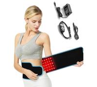 Elanaya Redefine - Cinturón de terapia con luz roja infrarroja de 660 nm y 850 nm, almohadilla térmica para aliviar el dolor corporal: cintura, espalda, hombros, vientre y piernas