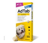 ELANCO AdTab 112 mg, comprimido contra pulgas y garrapatas para perros de más de 2,5 a 5,5 kg